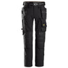 Snickers 6590 AllroundWork Stretch Trousers Capsulized Kneepads Holster Pockets Black / 52 (36" Waist, 32" Leg)