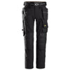Snickers 6590 AllroundWork Stretch Trousers Capsulized Kneepads Holster Pockets Black / 112 (39" Waist, 30" Leg)