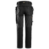 Snickers 6590 AllroundWork Stretch Trousers Capsulized Kneepads Holster Pockets Black / 52 (36" Waist, 32" Leg)