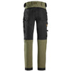 Snickers 6375 AllroundWork 4-way Stretch Trousers Khaki Green / Black / 100 (35" Waist, 30" Leg)