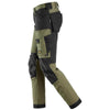 Snickers 6375 AllroundWork 4-way Stretch Trousers Khaki Green / Black / 100 (35" Waist, 30" Leg)