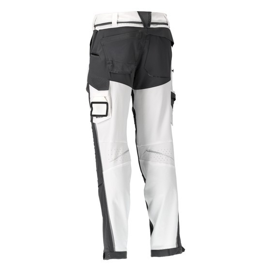 Mascot 22279 Ultimate Stretch Click System Pocket Trousers White / Stone Grey