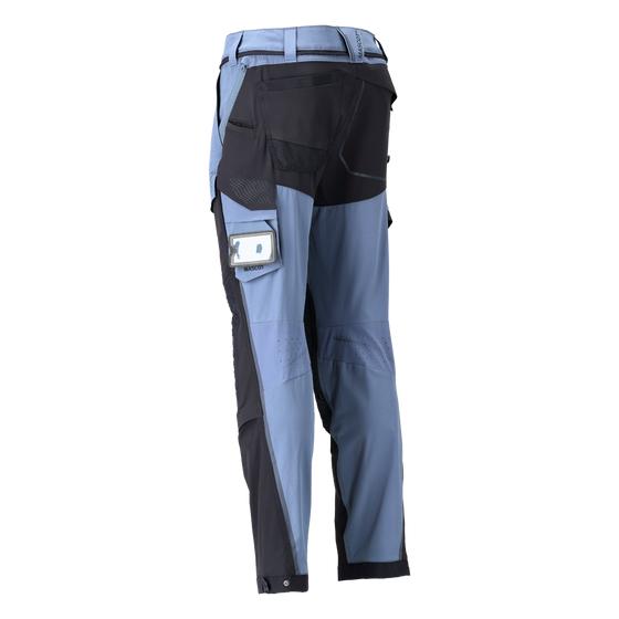Mascot 22279 Ultimate Stretch Click System Pocket Trousers Stone Blue / Dark Navy