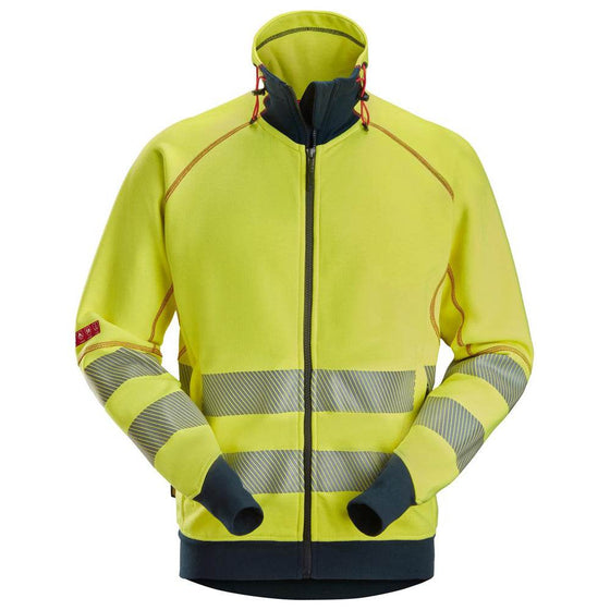 Snickers 2868 ProtecWork Arc Full Zip Sweater, High-Vis Class 3 - Workwear Nation Ltd