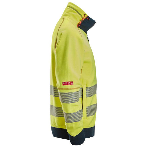 Snickers 2868 ProtecWork Arc Full Zip Sweater, High-Vis Class 3 - Workwear Nation Ltd