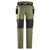 Snickers 6218 AllroundWork Holster Pocket 4-Way Stretch Trousers Khaki Green
