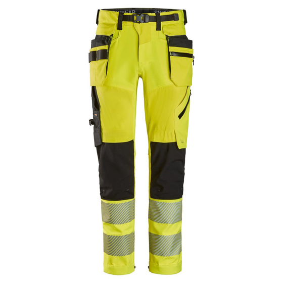 Snickers 6930 H-Vis Detachable Holster Pocket 4-Way Stretch Trousers Class 2