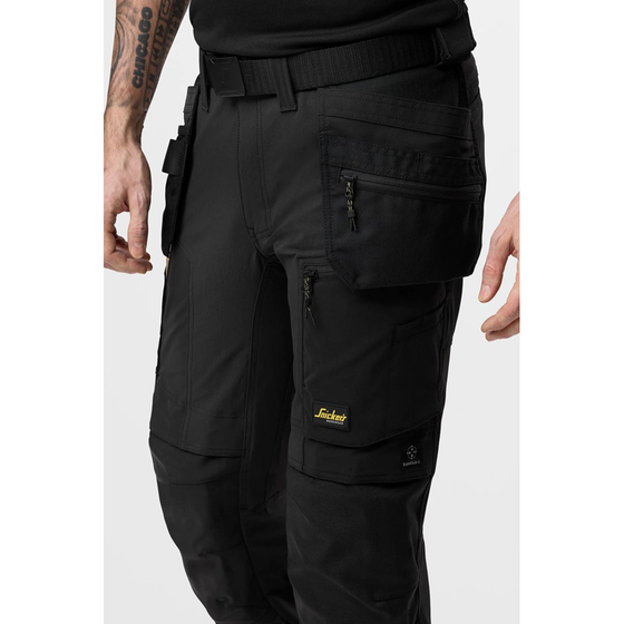 Snickers 6218 AllroundWork Holster Pocket 4-Way Stretch Trousers Black