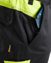 Blaklader 1448 Industry Stretch Kneepad Trousers Black/Hi-Vis Yellow