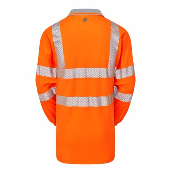 PULSAR LIFE LFE926 NB Hi-Vis Long Sleeve Orange Polo Shirt