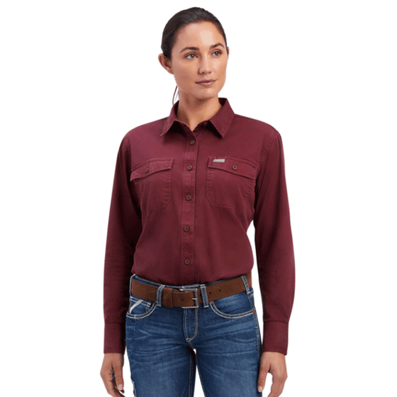 Ariat P20340 Womens Rebar Washed Twill Work Shirt