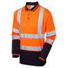 Pulsar P303 Protect Two Tone Long Sleeve Polo Shirt Orange