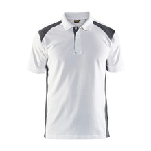  Blaklader 3324 Short Sleeve Polo Shirt White / Dark Grey
