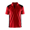Blaklader 3324 polo manches courtes rouge / noir