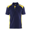 Blaklader 3324 Short Sleeve Polo Shirt Navy Blue / Hi-Vis Yellow
