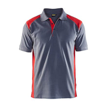  Blaklader 3324 Short Sleeve Polo Shirt Grey / Red