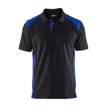  Blaklader 3324 Short Sleeve Polo Shirt Black / Cornflower Blue