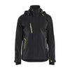 Blaklader 4481 Waterproof Stretch Shell Jacket Black / Hi-Vis Yellow / XL