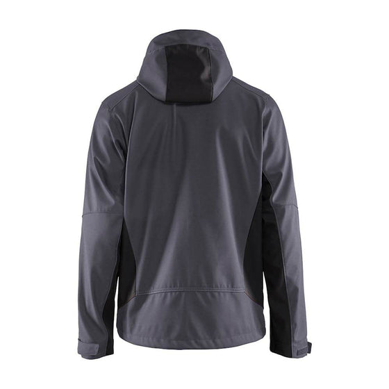 Blaklader 4753 Softshell Jacket with Hood Mid Grey/Black / XL