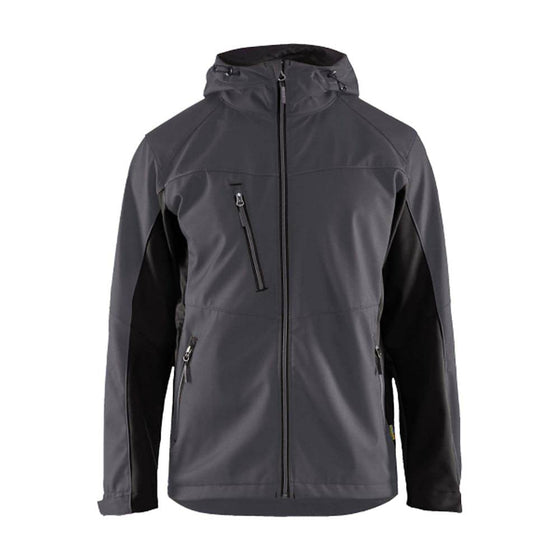 Blaklader 4753 Softshell Jacket with Hood Mid Grey/Black / XL