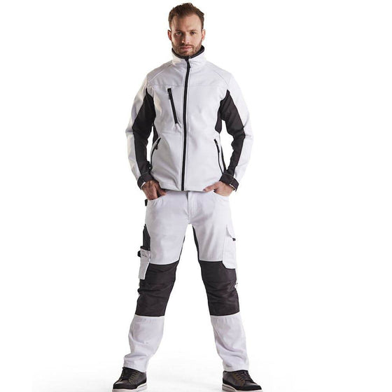 Blaklader 4950 Softshell Jacket White/Dark Grey / Small