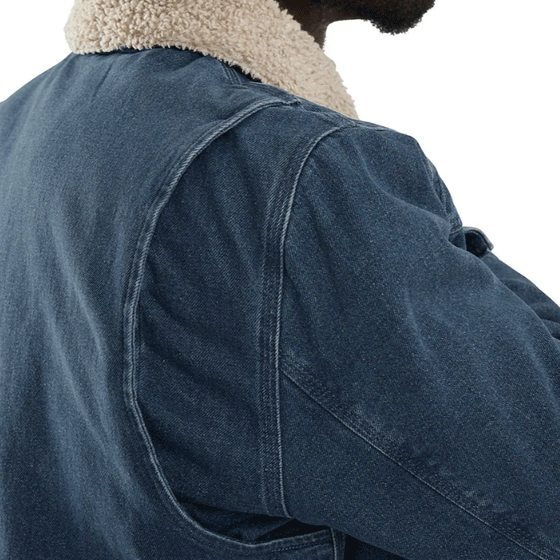 Carhartt 106323 Relaxed Fit Denim Sherpa Lined Jacket Beech / 2XL 