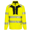 Portwest DX477 Hi-Vis Funnel Neck Full Zip Hooded Sweatshirt