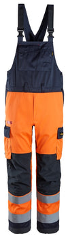 Snickers 6064 ProtecWork Hi-Vis Bib & Brace Trousers