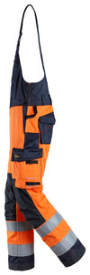 Snickers 6064 ProtecWork Hi-Vis Bib & Brace Trousers