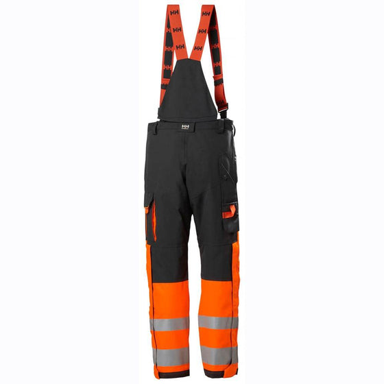 Helly Hansen 71492 Alna 2.0 Hi-Vis Waterproof Shell Bib & Brace Pant ORANGE/EBONY / 33" Waist - 31.5" Leg