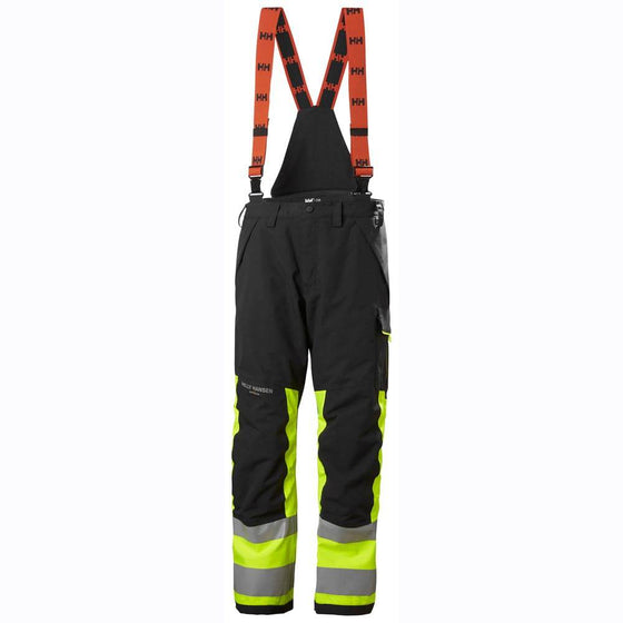 Helly Hansen 71492 Alna 2.0 Hi-Vis Waterproof Shell Bib & Brace Pant YELLOW/EBONY / 33" Waist - 31.5" Leg