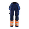 Blaklader 7114 Women's Hi-Vis Waterproof Softshell Trousers - Holster Pocket