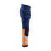 Blaklader 7114 Women's Hi-Vis Waterproof Softshell Trousers - Holster Pocket
