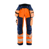 Blaklader 7118 Women's Hi-Vis Waterproof Softshell Trousers - Holster Pockets