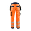 Blaklader 7118 Women's Hi-Vis Waterproof Softshell Trousers - Holster Pockets