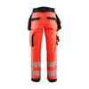 Blaklader 7118 Women's Hi-Vis Waterproof Softshell Trousers - Holster Pockets