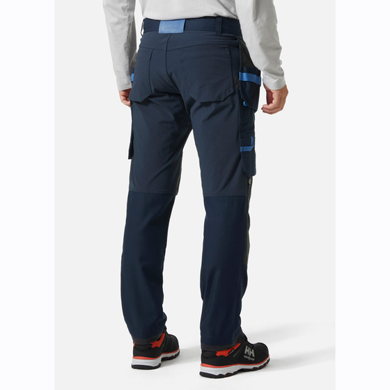 Helly Hansen 77405 Oxford 4-Way Stretch Construction Work Pant Trouser BLUE - Premium KNEE PAD TROUSERS from Helly Hansen - Just £89.47! Shop now at Workwear Nation Ltd