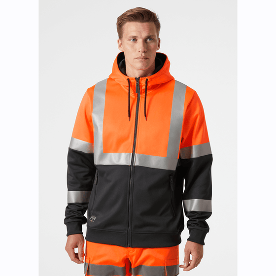 Helly Hansen 79259 Addvis Hi Vis Zip Hoodie Sweatshirt Workwear Nation Ltd
