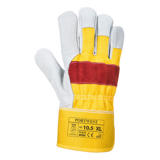 Portwest A219 Classic Chrome Leather Rigger Glove - Premium GLOVES from Portwest - Just £1.75! Shop now at Workwear Nation Ltd