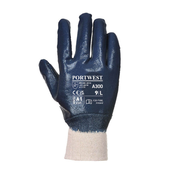 Portwest A300 Nitrile Knitwrist Gloves - Premium GLOVES from Portwest - Just £1.77! Shop now at Workwear Nation Ltd