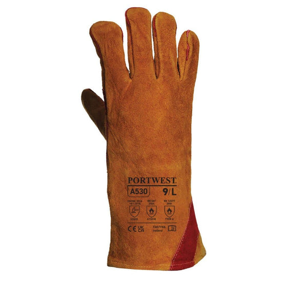 Portwest A530 Reinforced Welding Gauntlet - Premium GLOVES from Portwest - Just £5.23! Shop now at Workwear Nation Ltd