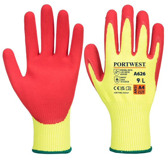 Portwest A626 Vis-Tex HR Cut Glove - Nitrile - Premium GLOVES from Portwest - Just £4.70! Shop now at Workwear Nation Ltd