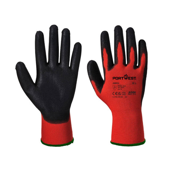 Portwest A641 Red PU Gloves - Premium GLOVES from Portwest - Just £1.10! Shop now at Workwear Nation Ltd
