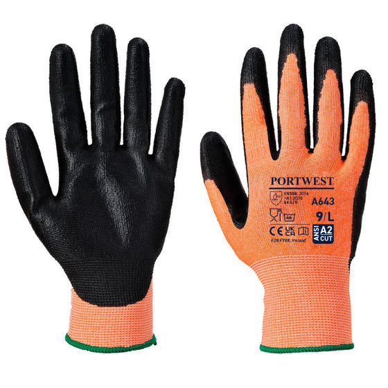 Portwest A643 Amber Cut Nitrile Foam Glove