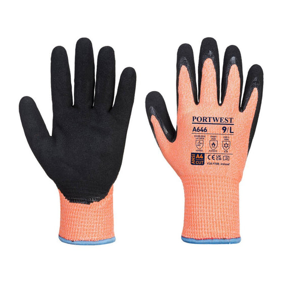 Portwest A646 Vis-Tex Winter HR Cut  Nitrile Gloves - Premium GLOVES from Portwest - Just £7.53! Shop now at Workwear Nation Ltd