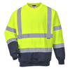 Sweat-shirt contrasté haute visibilité Portwest B306 - SWEAT-shirts et sweats à capuche haute visibilité haut de gamme de Portwest - Juste 36,22 € ! Achetez maintenant chez Workwear Nation Ltd