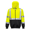 PORTWEST B315 HI-VIS CONTRAST ZIPPED HOODIE