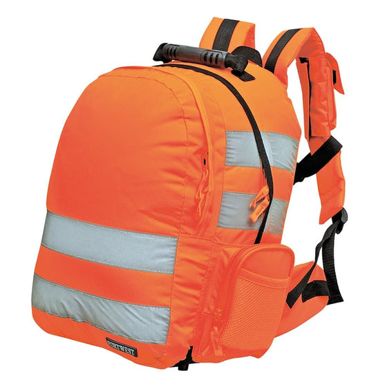 PORTWEST B904 QUICK RELEASE HI-VIS RUCKSACK