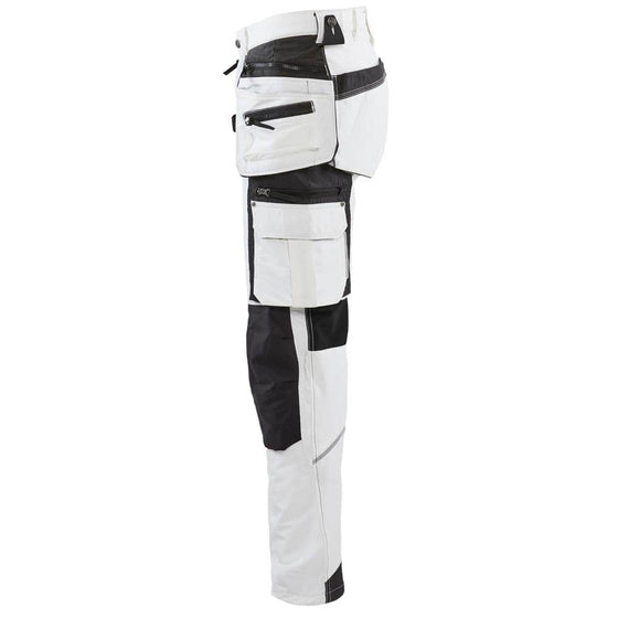 Blaklader 1079 4-Way Stretch Painters Work Trousers White/Dark grey / 34" Waist, Regular Leg