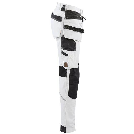 Blaklader 1079 4-Way Stretch Painters Work Trousers White/Dark grey / 34" Waist, Regular Leg